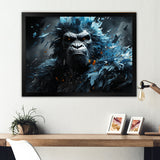Blue Gorilla Graffiti - Gorilla Large Canvas Wall Art