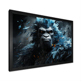 Blue Gorilla Graffiti - Gorilla Large Canvas Wall Art