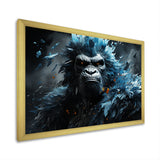 Blue Gorilla Graffiti - Gorilla Large Canvas Wall Art