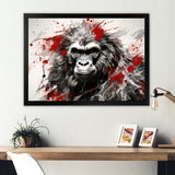 Red Gorilla Graffiti - Gorilla Home Decor Art