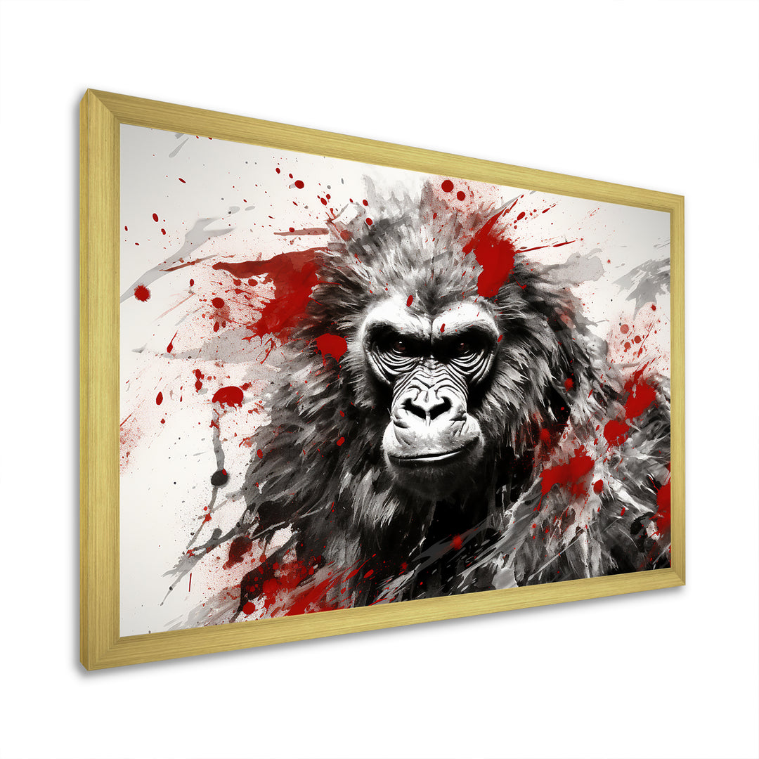 Red Gorilla Graffiti - Gorilla Home Decor Art
