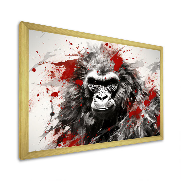 Red Gorilla Graffiti - Gorilla Home Decor Art