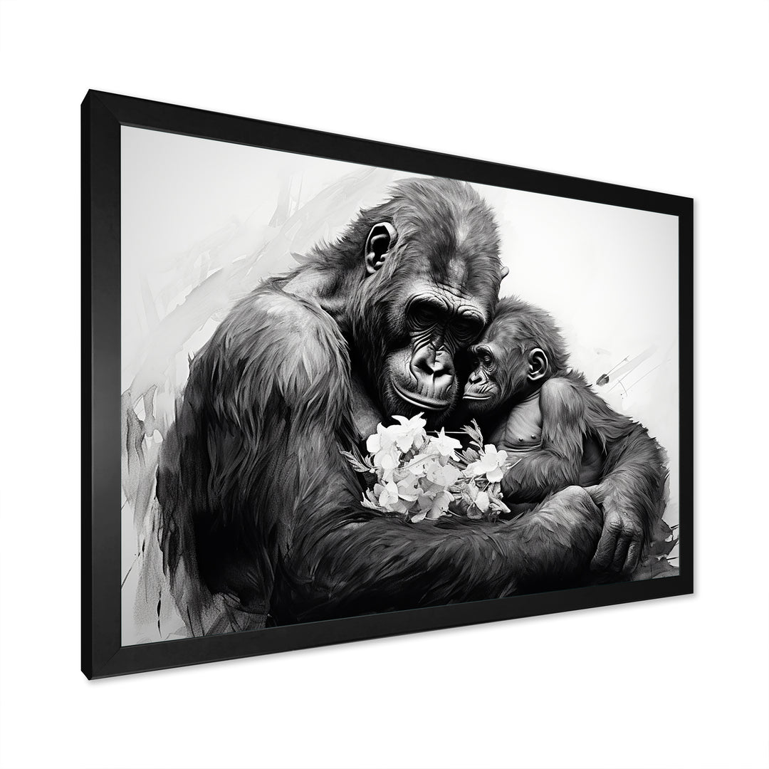 Gorilla Guardian Of His Family - Gorilla Bedroom Wall Art