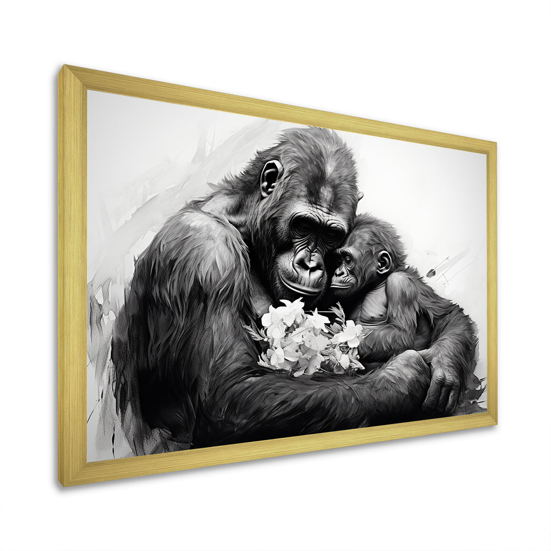 Gorilla Guardian Of His Family - Gorilla Bedroom Wall Art