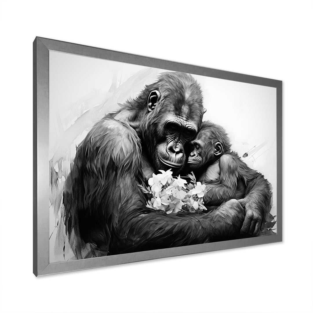 Gorilla Guardian Of His Family - Gorilla Bedroom Wall Art