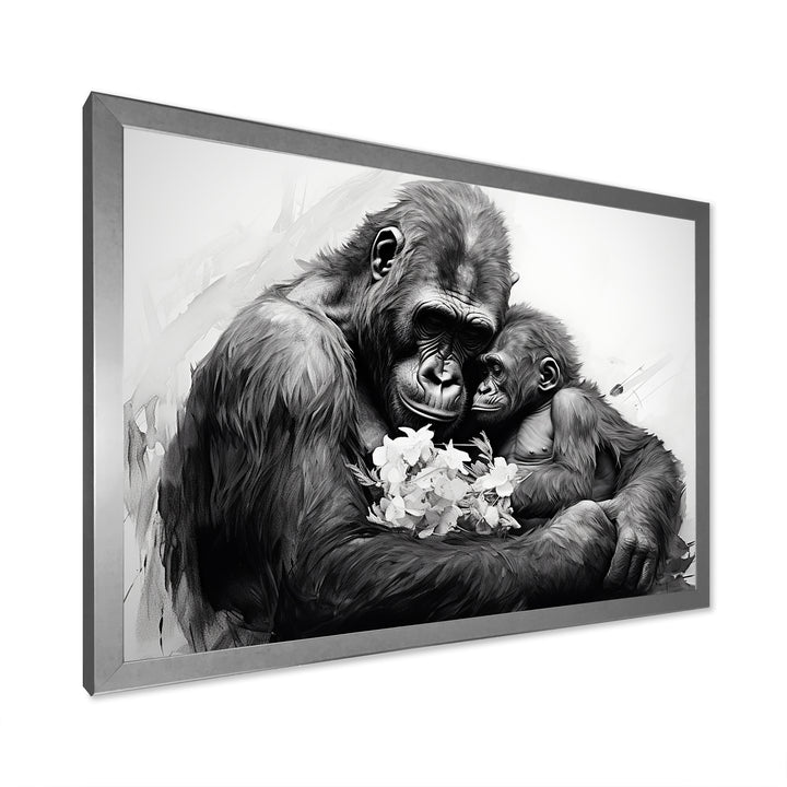 Gorilla Guardian Of His Family - Gorilla Bedroom Wall Art