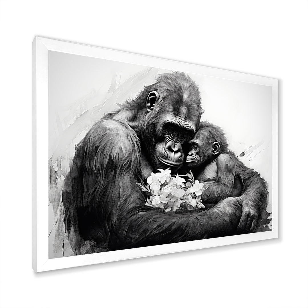Gorilla Guardian Of His Family - Gorilla Bedroom Wall Art