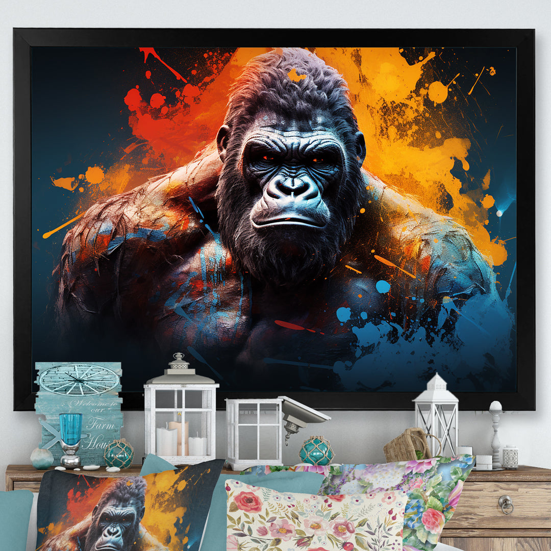 Colorful Gorilla Strength - Gorilla Wall Art Prints