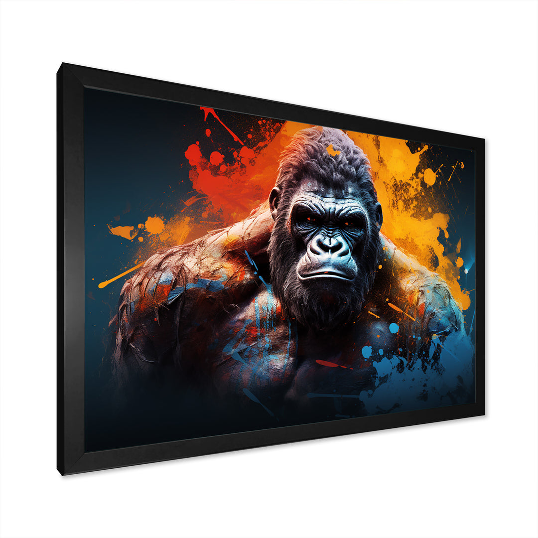 Colorful Gorilla Strength - Gorilla Wall Art Prints