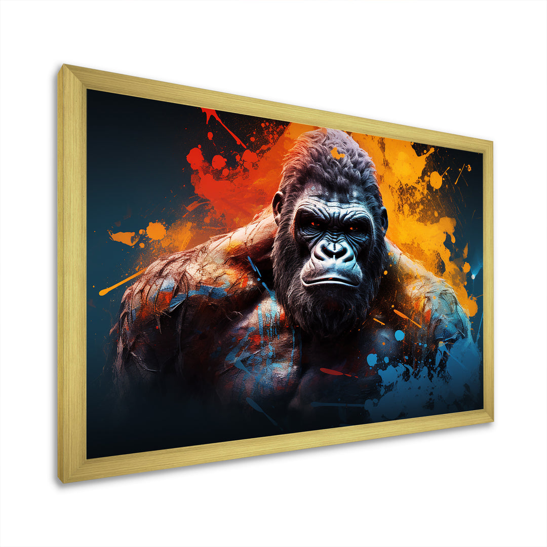 Colorful Gorilla Strength - Gorilla Wall Art Prints