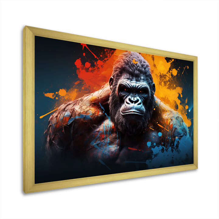 Colorful Gorilla Strength - Gorilla Wall Art Prints