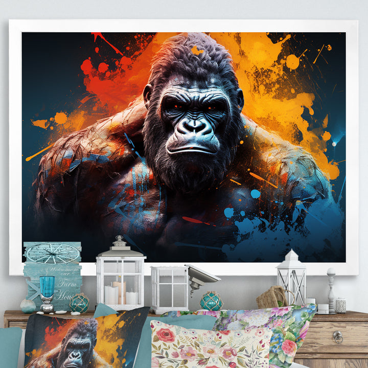 Colorful Gorilla Strength - Gorilla Wall Art Prints