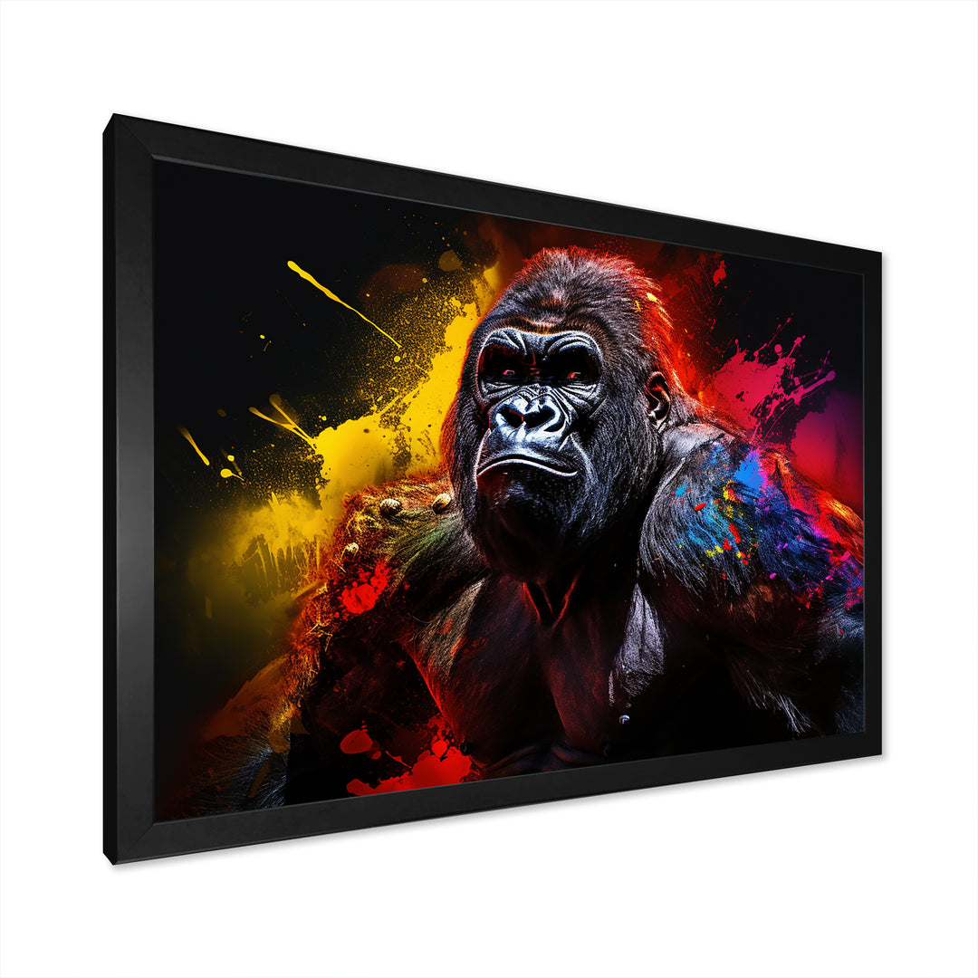 Multicolor Gorilla Strength - Red Gorilla Wall Art