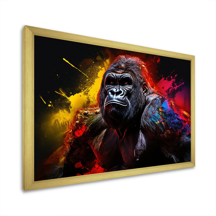 Multicolor Gorilla Strength - Red Gorilla Wall Art