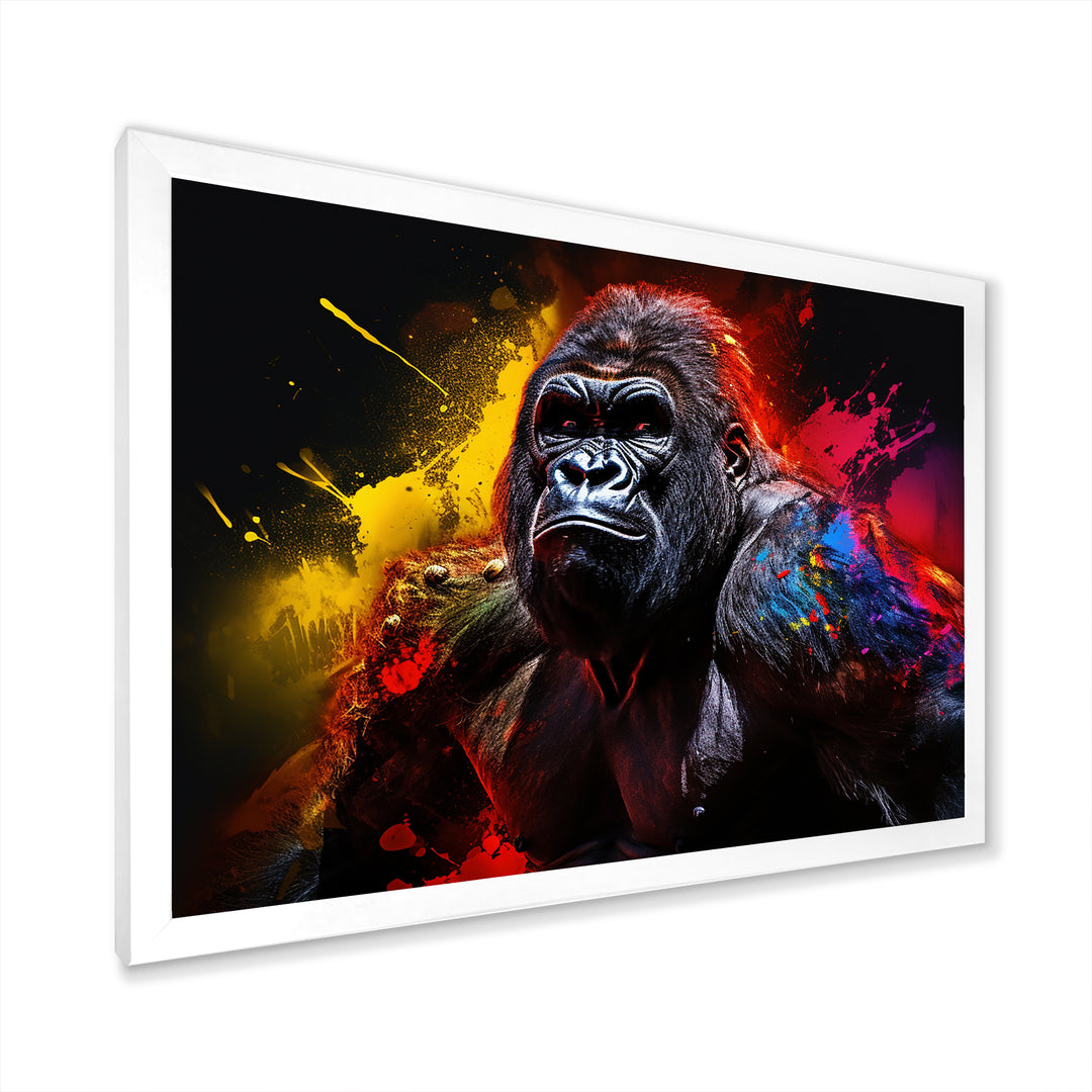 Multicolor Gorilla Strength - Red Gorilla Wall Art