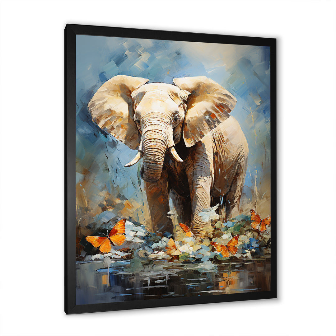 Majestic Elephant In The Wild - Gray Gorilla Wall Art