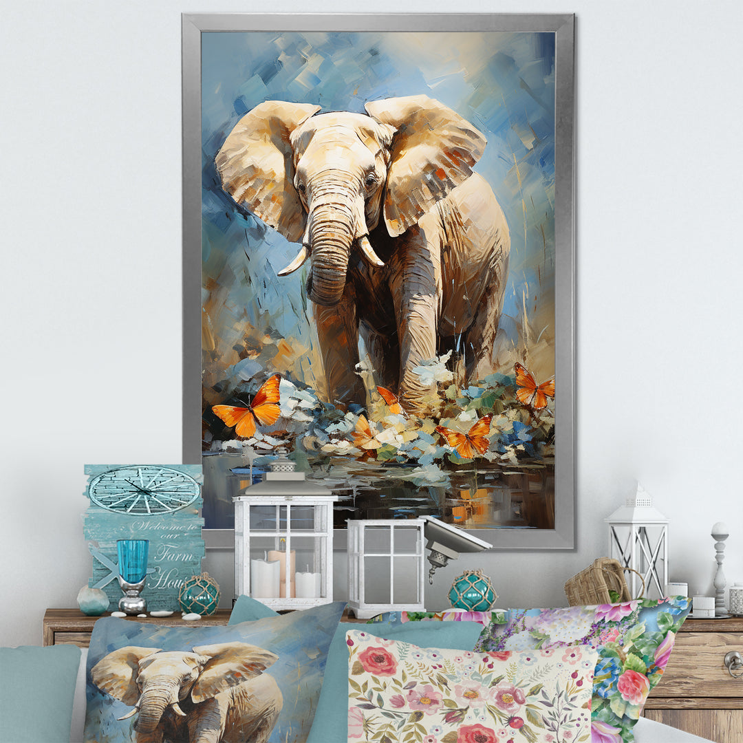 Majestic Elephant In The Wild - Gray Gorilla Wall Art