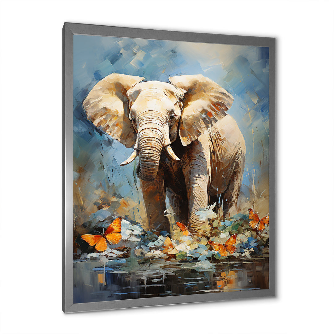 Majestic Elephant In The Wild - Gray Gorilla Wall Art