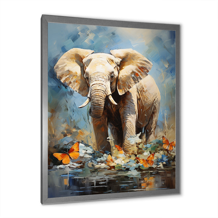 Majestic Elephant In The Wild - Gray Gorilla Wall Art