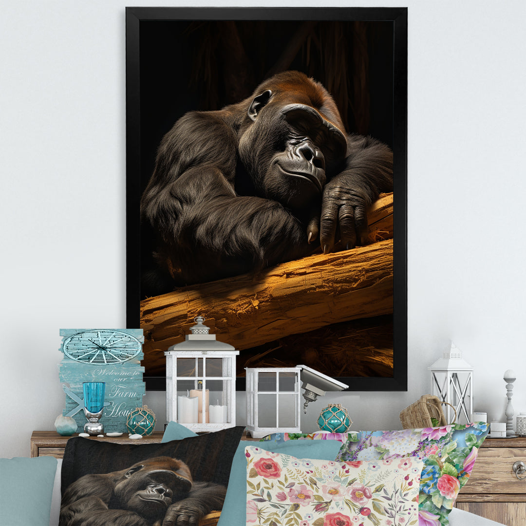 Gorillas Siesta - Gorilla Living Room Wall Art