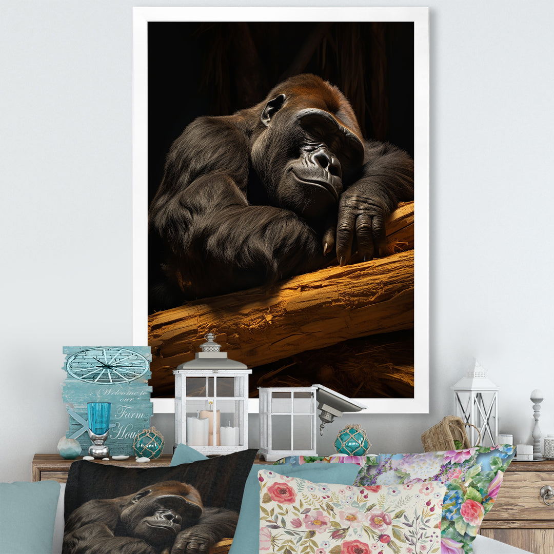 Gorillas Siesta - Gorilla Living Room Wall Art