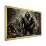Gorilla Soldier Jungle Journey - Gorilla Bedroom Wall Art