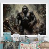 Gorilla Soldier Jungle Journey - Gorilla Bedroom Wall Art