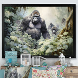 Gorilla Jungle Journey - Gorilla Canvas Wall Art