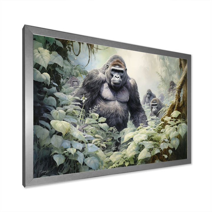 Gorilla Jungle Journey - Gorilla Canvas Wall Art