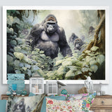 Gorilla Jungle Journey - Gorilla Canvas Wall Art