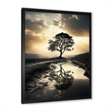 Natures Relaxing Tree Monochrome Photo - Landscapes Canvas Wall Art