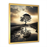 Natures Relaxing Tree Monochrome Photo - Landscapes Canvas Wall Art