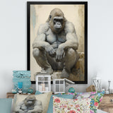 Thoughtful Gorilla - Gorilla Wall Art Prints