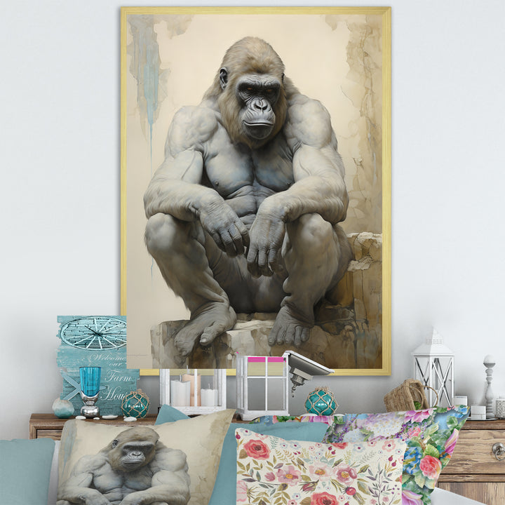 Thoughtful Gorilla - Gorilla Wall Art Prints