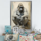 Thoughtful Gorilla - Gorilla Wall Art Prints