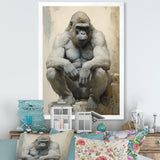Thoughtful Gorilla - Gorilla Wall Art Prints