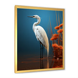 Minimal Heron Portrait Photography - White Heron Wall Art
