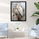 Majestic Blue Heron Horizon - Animals Canvas Wall Art