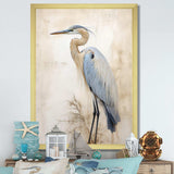 Majestic Blue Heron Horizon II - Animals Canvas Wall Art