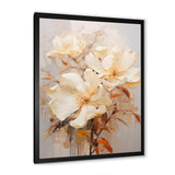 Beige Hibiscus Painting I - Floral Canvas Wall Art