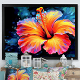 Vibrant Hibiscus In The Tropical Allure - Floral Canvas Wall Art