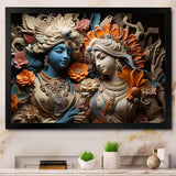 Hinduism Krishna Khaki Gods - Spiritual Canvas Wall Art