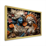 Hinduism Krishna Khaki Gods - Spiritual Canvas Wall Art