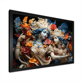 Hinduism Krishna Khaki Gods I - Spiritual Canvas Wall Art