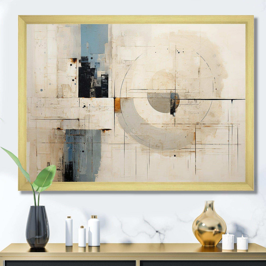 Blue And White Timeless Minimalism - Abstract Canvas Wall Art