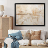 Beige And White Timeless Minimalism - Abstract Canvas Wall Art