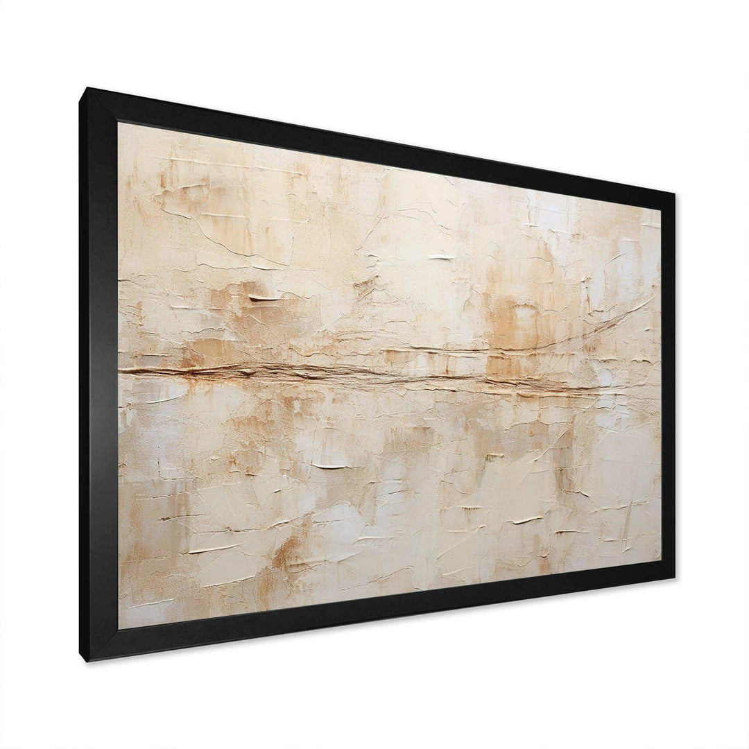 Beige And White Timeless Minimalism - Abstract Canvas Wall Art