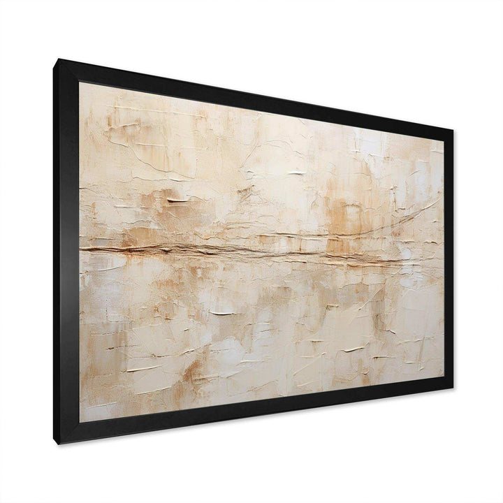 Beige And White Timeless Minimalism - Abstract Canvas Wall Art