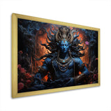 Hinduism Shivas Cosmic Cobalt - Spiritual Canvas Wall Art