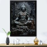 Hinduism Shivas Somber Slate - Spiritual Canvas Wall Art